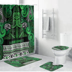 Aotearoa Iwi Ngati Maniapoto Bathroom Set Maori Wharenui House Tribal Pattern