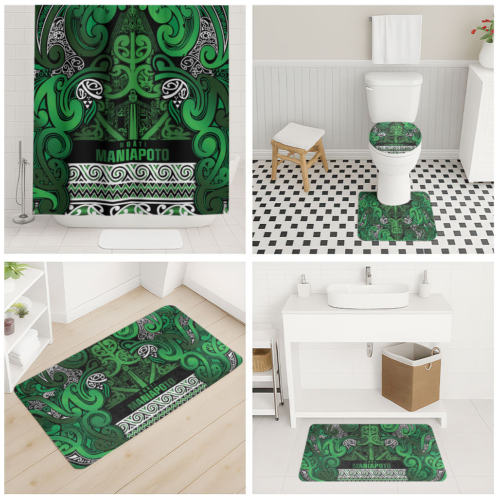 Aotearoa Iwi Ngati Maniapoto Bathroom Set Maori Wharenui House Tribal Pattern