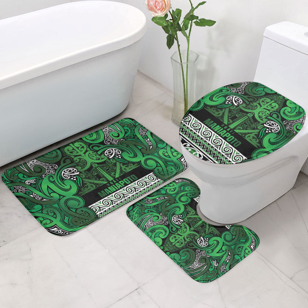 Aotearoa Iwi Ngati Maniapoto Bathroom Set Maori Wharenui House Tribal Pattern