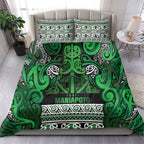 Aotearoa Iwi Ngati Maniapoto Bedding Set Maori Wharenui House Tribal Pattern
