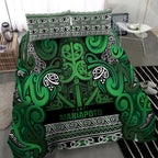 Aotearoa Iwi Ngati Maniapoto Bedding Set Maori Wharenui House Tribal Pattern