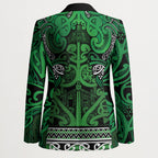 Aotearoa Iwi Ngati Maniapoto Blazer Maori Wharenui House Tribal Pattern