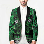 Aotearoa Iwi Ngati Maniapoto Blazer Maori Wharenui House Tribal Pattern