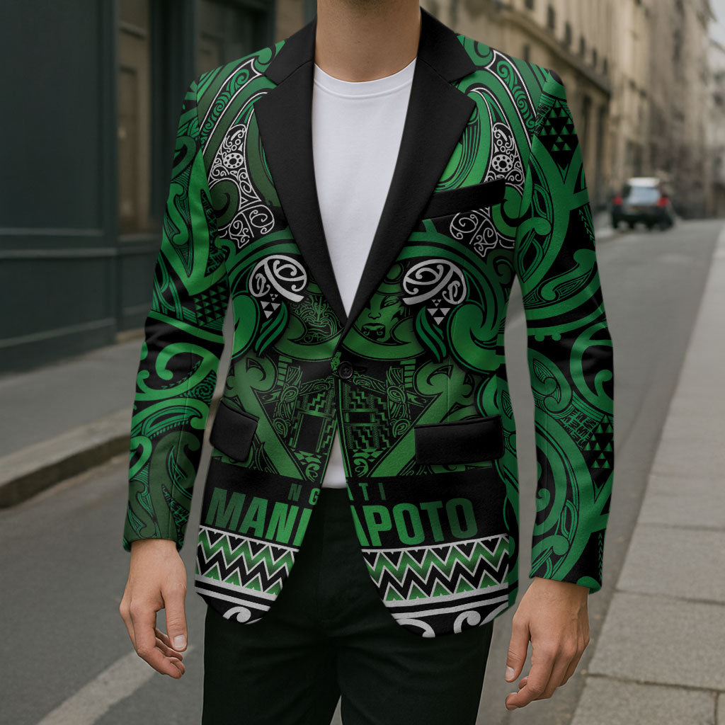 Aotearoa Iwi Ngati Maniapoto Blazer Maori Wharenui House Tribal Pattern