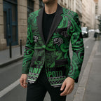 Aotearoa Iwi Ngati Maniapoto Blazer Maori Wharenui House Tribal Pattern