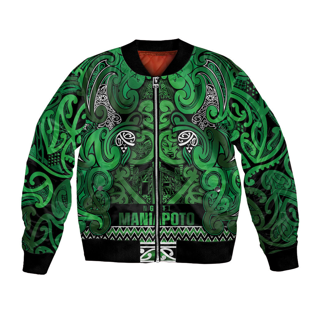 Aotearoa Iwi Ngati Maniapoto Bomber Jacket Maori Wharenui House Tribal Pattern