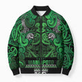 Aotearoa Iwi Ngati Maniapoto Bomber Puffer Jacket Maori Wharenui House Tribal Pattern