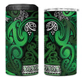 Aotearoa Iwi Ngati Maniapoto 4 in 1 Can Cooler Tumbler Maori Wharenui House Tribal Pattern