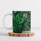 Aotearoa Iwi Ngati Maniapoto Ceramic Mug Maori Wharenui House Tribal Pattern
