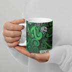 Aotearoa Iwi Ngati Maniapoto Ceramic Mug Maori Wharenui House Tribal Pattern