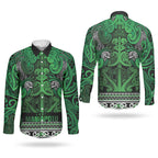 Aotearoa Iwi Ngati Maniapoto Couples Matching Short Sleeve Bodycon Dress and Long Sleeve Button Shirt Maori Wharenui House Tribal Pattern