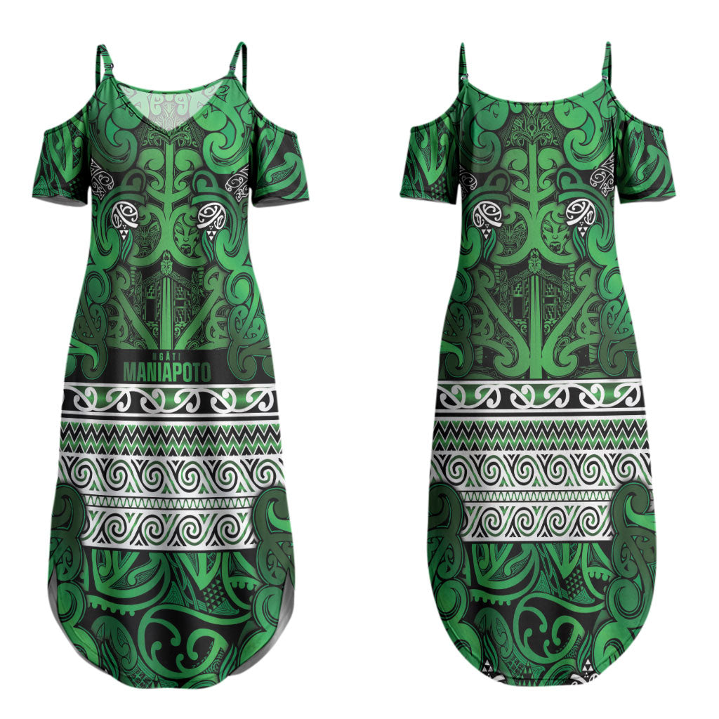 Aotearoa Iwi Ngati Maniapoto Couples Matching Summer Maxi Dress and Hawaiian Shirt Maori Wharenui House Tribal Pattern