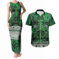 Aotearoa Iwi Ngati Maniapoto Couples Matching Tank Maxi Dress and Hawaiian Shirt Maori Wharenui House Tribal Pattern