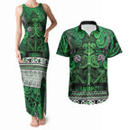 Aotearoa Iwi Ngati Maniapoto Couples Matching Tank Maxi Dress and Hawaiian Shirt Maori Wharenui House Tribal Pattern