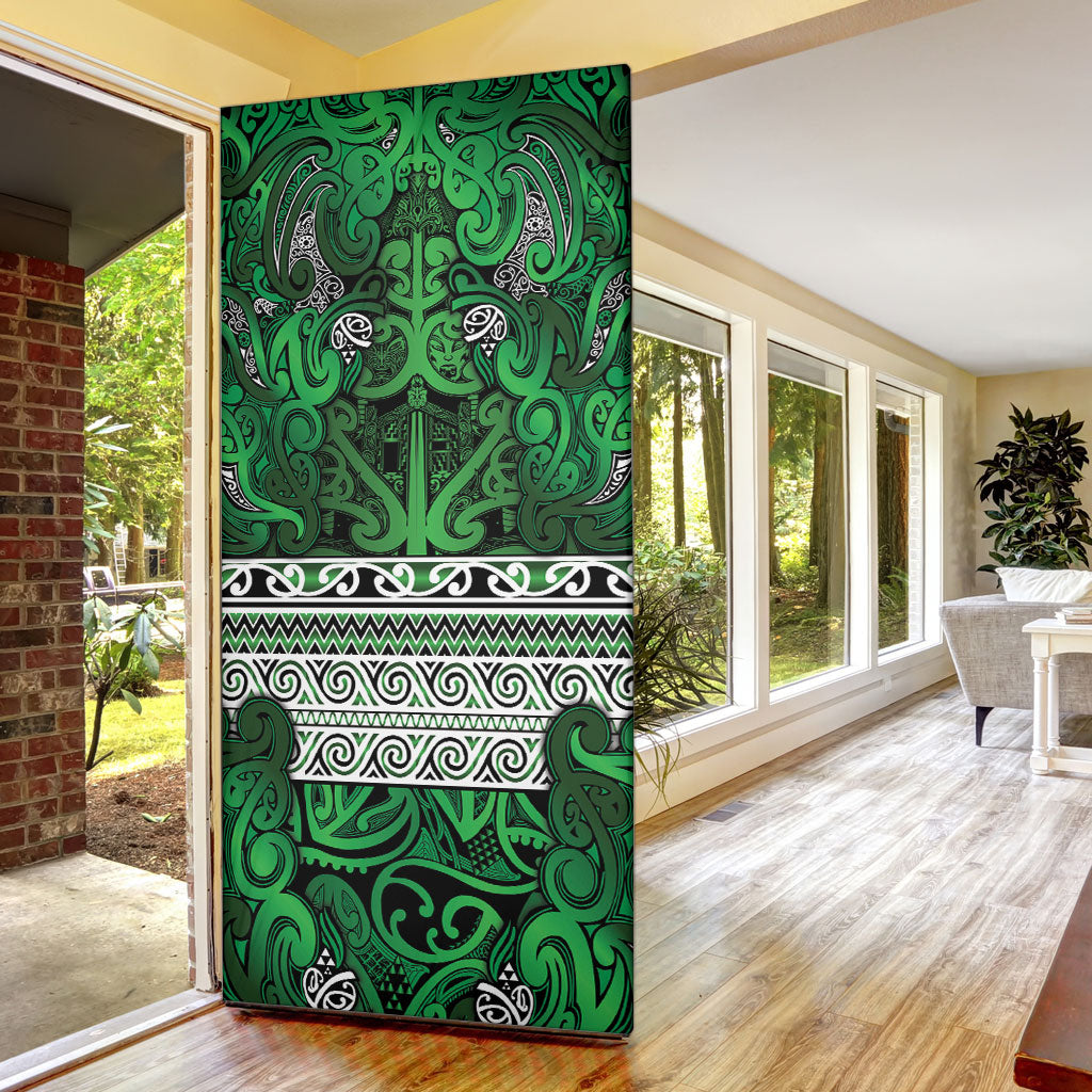 Aotearoa Iwi Ngati Maniapoto Door Cover Maori Wharenui House Tribal Pattern