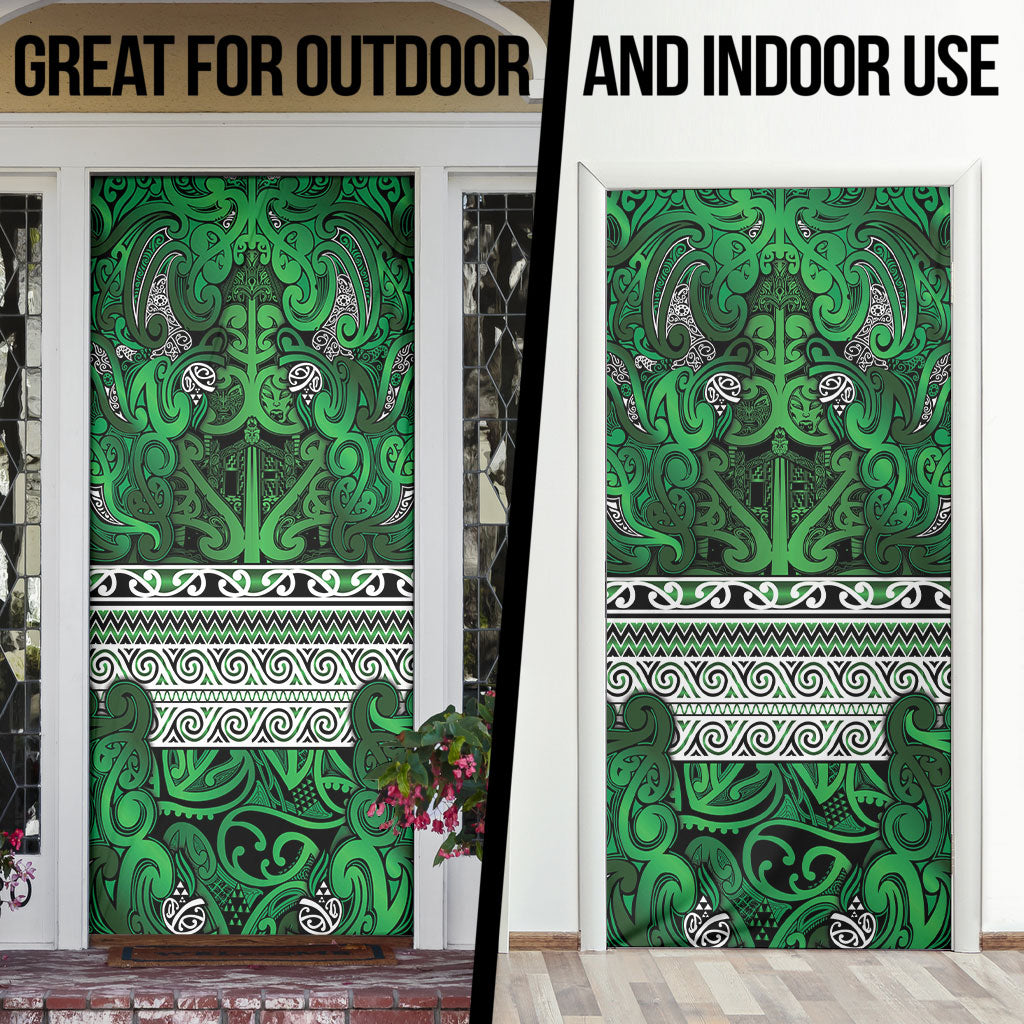 Aotearoa Iwi Ngati Maniapoto Door Cover Maori Wharenui House Tribal Pattern