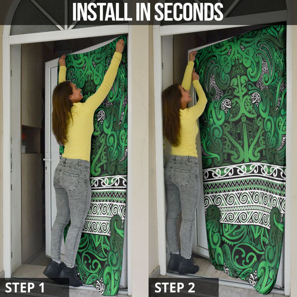 Aotearoa Iwi Ngati Maniapoto Door Cover Maori Wharenui House Tribal Pattern