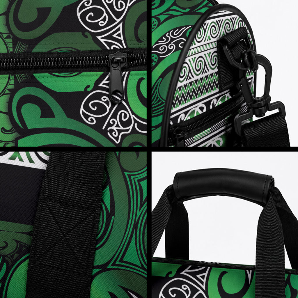 Aotearoa Iwi Ngati Maniapoto Duffle Bag Maori Wharenui House Tribal Pattern