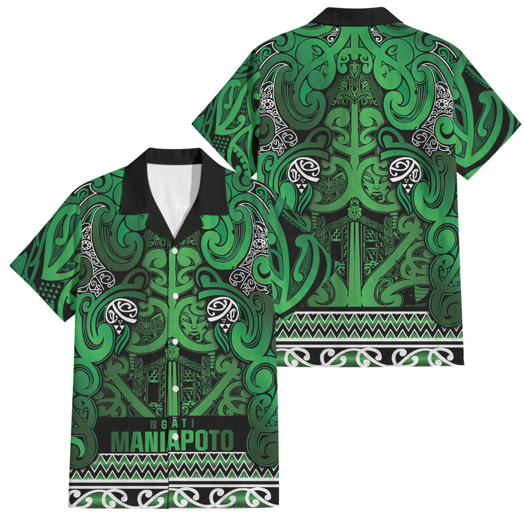 Aotearoa Iwi Ngati Maniapoto Family Matching Long Sleeve Bodycon Dress and Hawaiian Shirt Maori Wharenui House Tribal Pattern