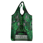 Aotearoa Iwi Ngati Maniapoto Grocery Bag Maori Wharenui House Tribal Pattern
