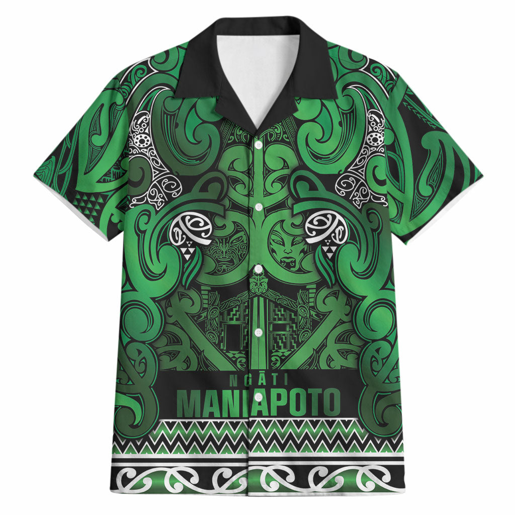 Aotearoa Iwi Ngati Maniapoto Hawaiian Shirt Maori Wharenui House Tribal Pattern