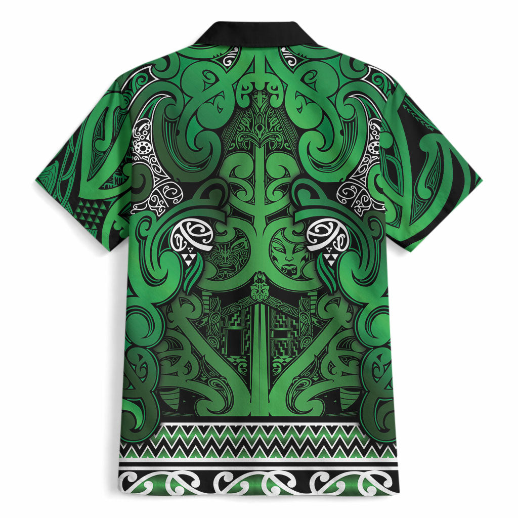 Aotearoa Iwi Ngati Maniapoto Hawaiian Shirt Maori Wharenui House Tribal Pattern