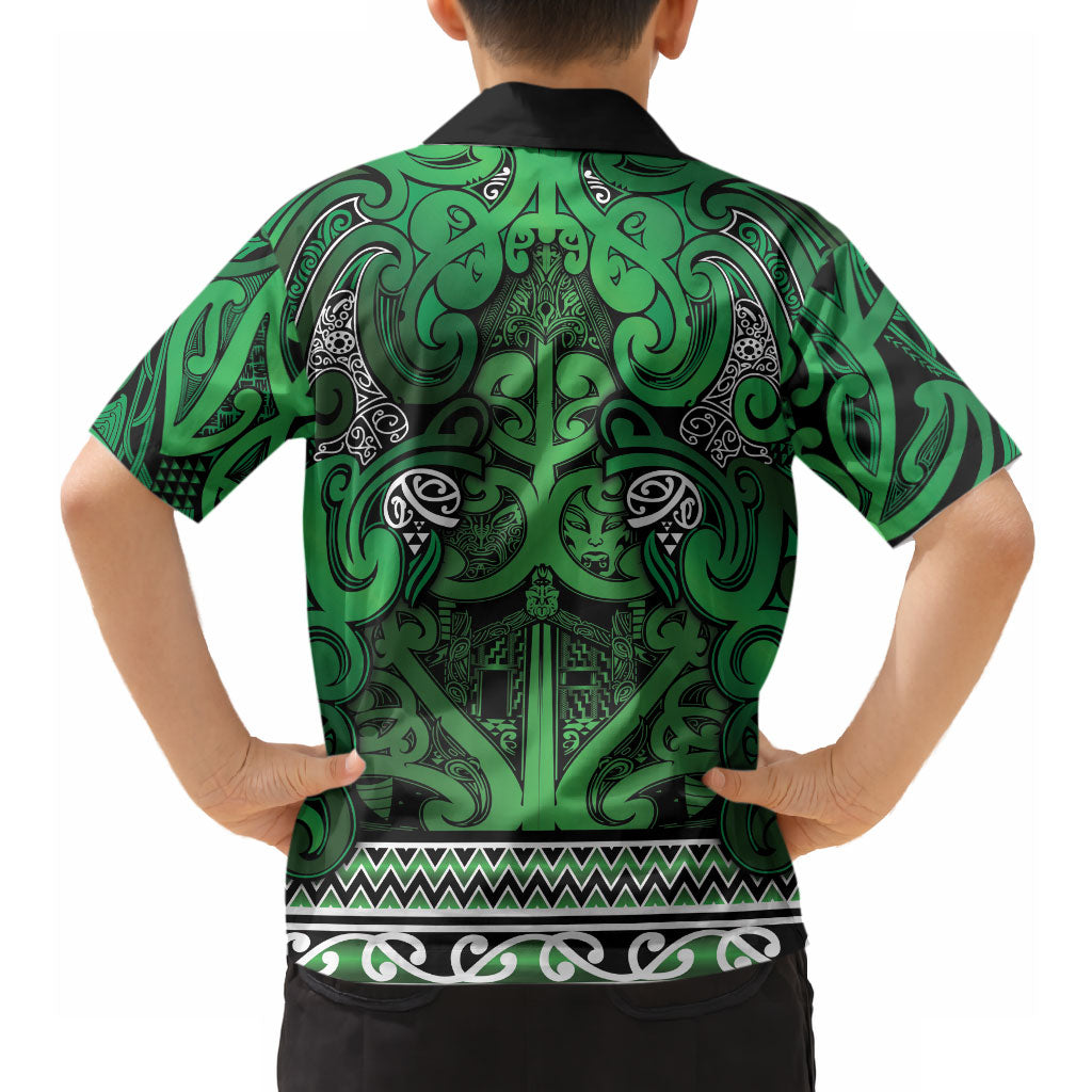 Aotearoa Iwi Ngati Maniapoto Hawaiian Shirt Maori Wharenui House Tribal Pattern