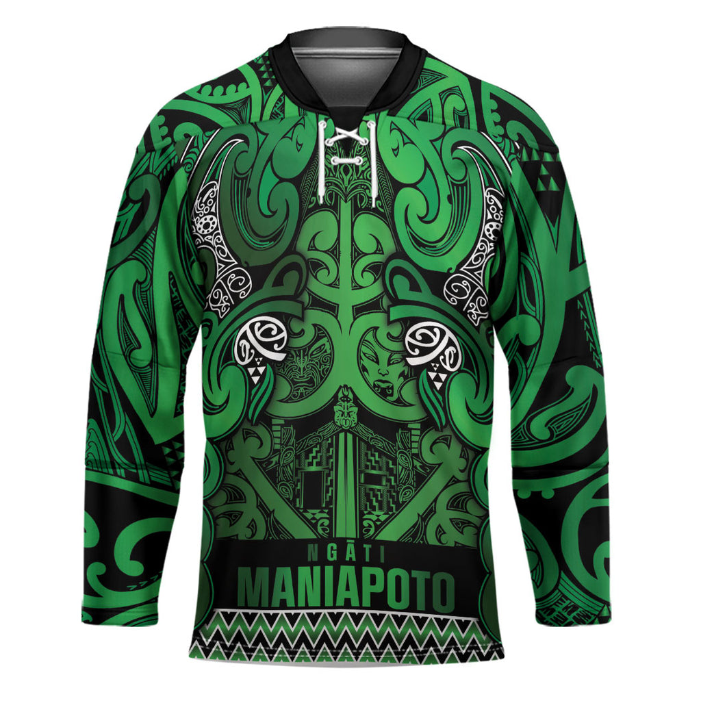 Aotearoa Iwi Ngati Maniapoto Hockey Jersey Maori Wharenui House Tribal Pattern