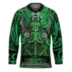 Aotearoa Iwi Ngati Maniapoto Hockey Jersey Maori Wharenui House Tribal Pattern