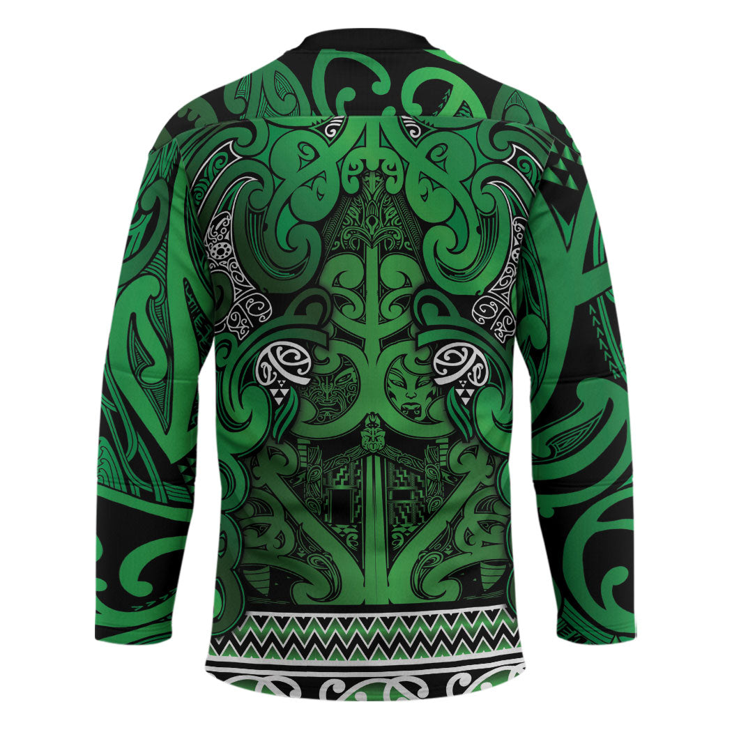 Aotearoa Iwi Ngati Maniapoto Hockey Jersey Maori Wharenui House Tribal Pattern