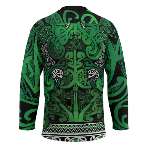 Aotearoa Iwi Ngati Maniapoto Hockey Jersey Maori Wharenui House Tribal Pattern