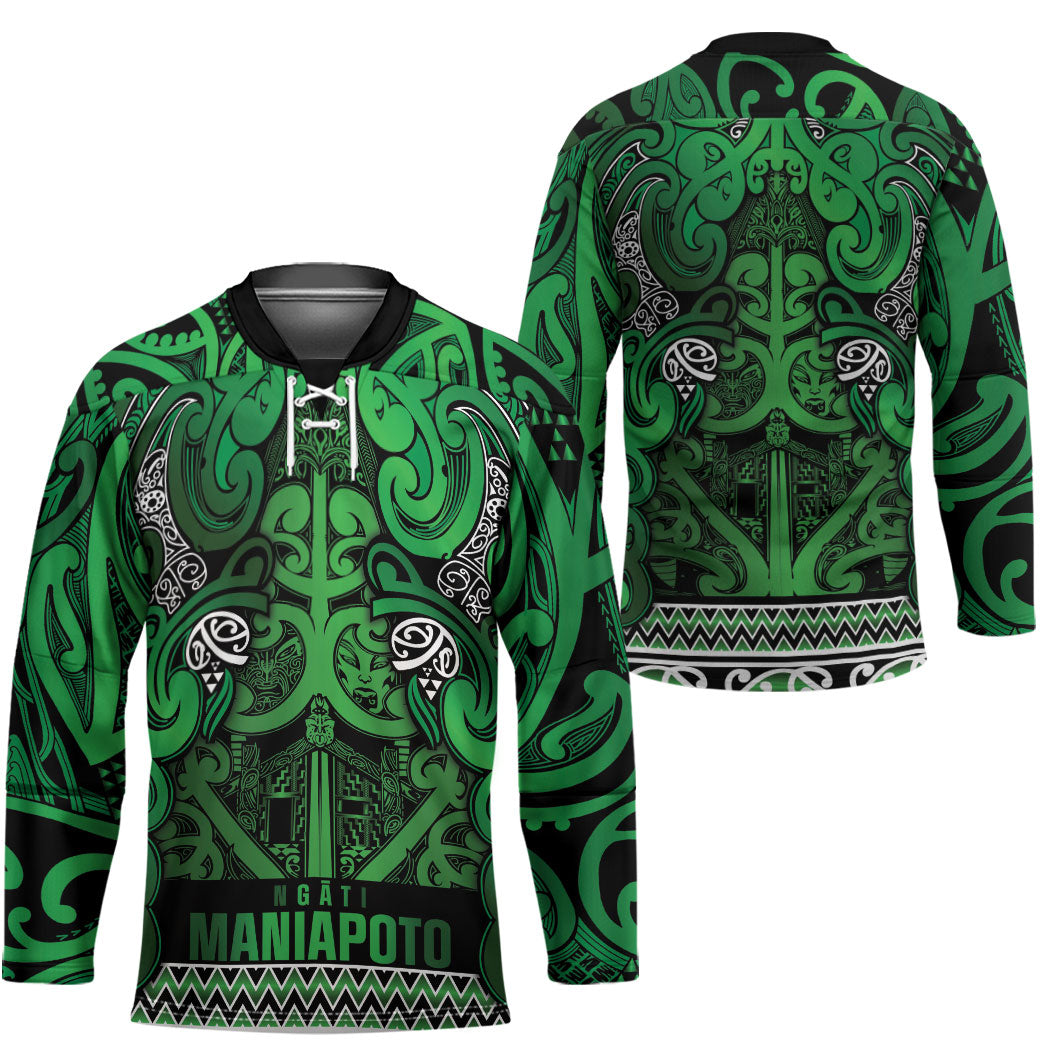 Aotearoa Iwi Ngati Maniapoto Hockey Jersey Maori Wharenui House Tribal Pattern