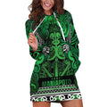 Aotearoa Iwi Ngati Maniapoto Hoodie Dress Maori Wharenui House Tribal Pattern