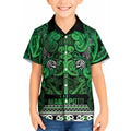 Aotearoa Iwi Ngati Maniapoto Kid Hawaiian Shirt Maori Wharenui House Tribal Pattern