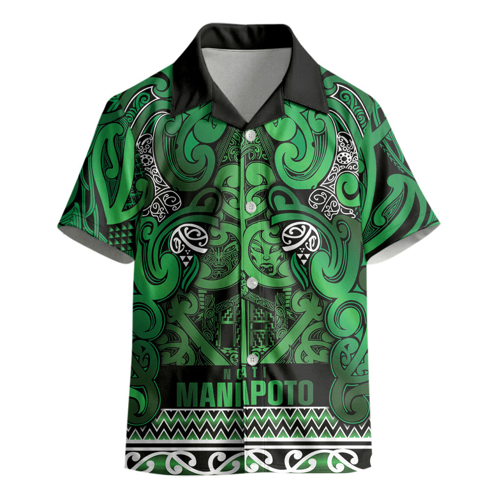 Aotearoa Iwi Ngati Maniapoto Kid Hawaiian Shirt Maori Wharenui House Tribal Pattern