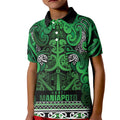 Aotearoa Iwi Ngati Maniapoto Kid Polo Shirt Maori Wharenui House Tribal Pattern