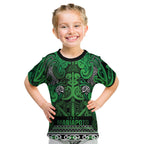 Aotearoa Iwi Ngati Maniapoto Kid T Shirt Maori Wharenui House Tribal Pattern