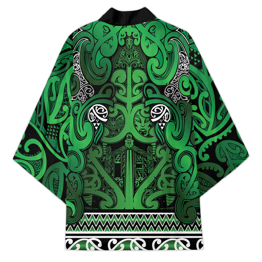Aotearoa Iwi Ngati Maniapoto Kimono Maori Wharenui House Tribal Pattern