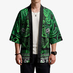 Aotearoa Iwi Ngati Maniapoto Kimono Maori Wharenui House Tribal Pattern