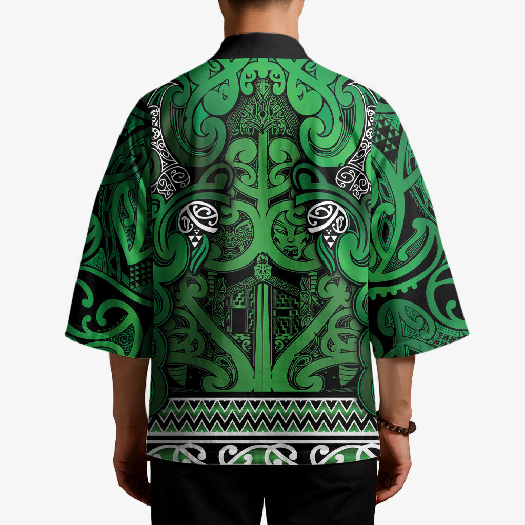 Aotearoa Iwi Ngati Maniapoto Kimono Maori Wharenui House Tribal Pattern