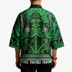 Aotearoa Iwi Ngati Maniapoto Kimono Maori Wharenui House Tribal Pattern