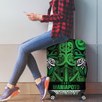 Aotearoa Iwi Ngati Maniapoto Luggage Cover Maori Wharenui House Tribal Pattern