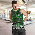 Aotearoa Iwi Ngati Maniapoto Men Tank Top Maori Wharenui House Tribal Pattern