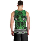 Aotearoa Iwi Ngati Maniapoto Men Tank Top Maori Wharenui House Tribal Pattern