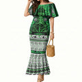Aotearoa Iwi Ngati Maniapoto Mermaid Dress Maori Wharenui House Tribal Pattern