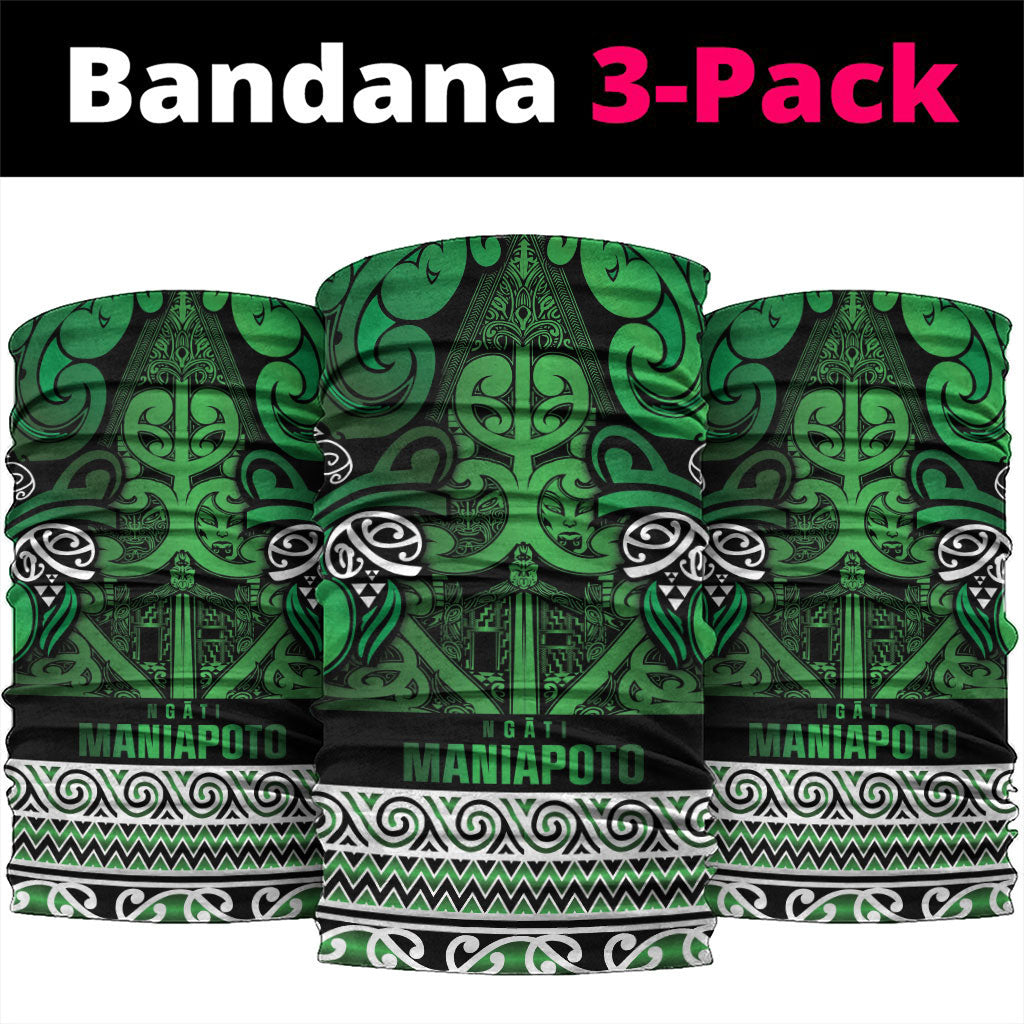 Aotearoa Iwi Ngati Maniapoto Neck Gaiter Maori Wharenui House Tribal Pattern