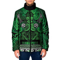 Aotearoa Iwi Ngati Maniapoto Padded Jacket Maori Wharenui House Tribal Pattern
