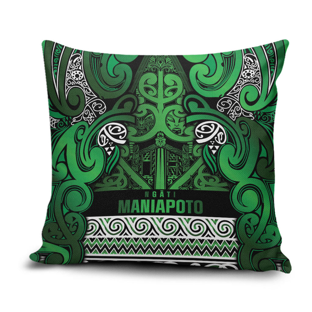 Aotearoa Iwi Ngati Maniapoto Pillow Cover Maori Wharenui House Tribal Pattern
