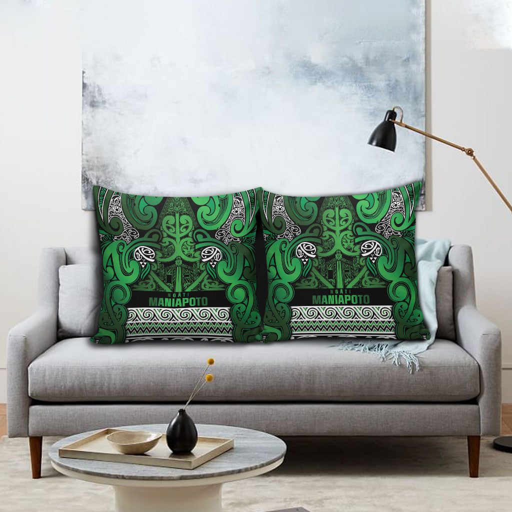 Aotearoa Iwi Ngati Maniapoto Pillow Cover Maori Wharenui House Tribal Pattern