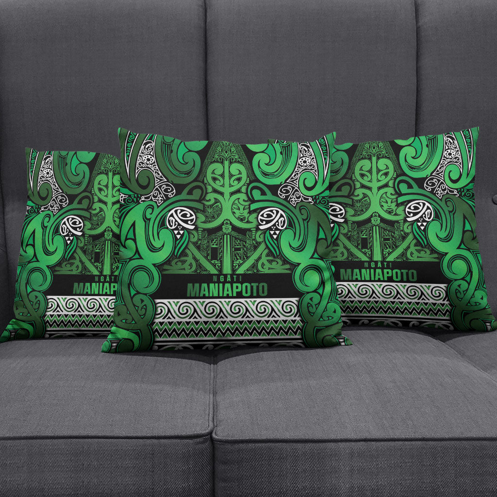 Aotearoa Iwi Ngati Maniapoto Pillow Cover Maori Wharenui House Tribal Pattern